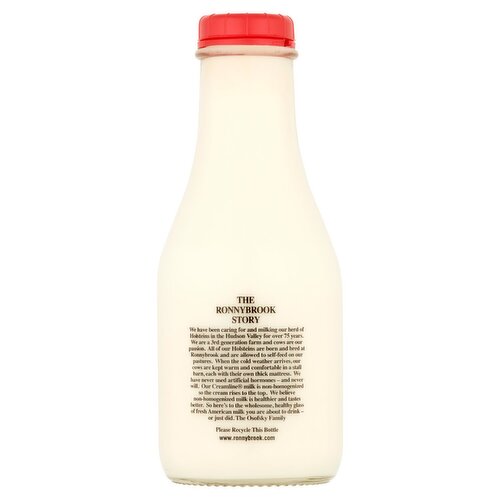 Ronnybrook Farm Dairy Creamline Milk 32oz Glass