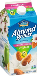Almond Breeze Unsweetened Original Almond Milk, 64 oz