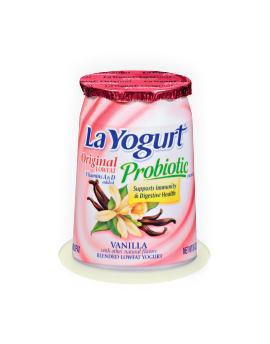 La Yogurt Lowfat Blended Yogurt, Original Vanilla (6 oz, 12 Pack)