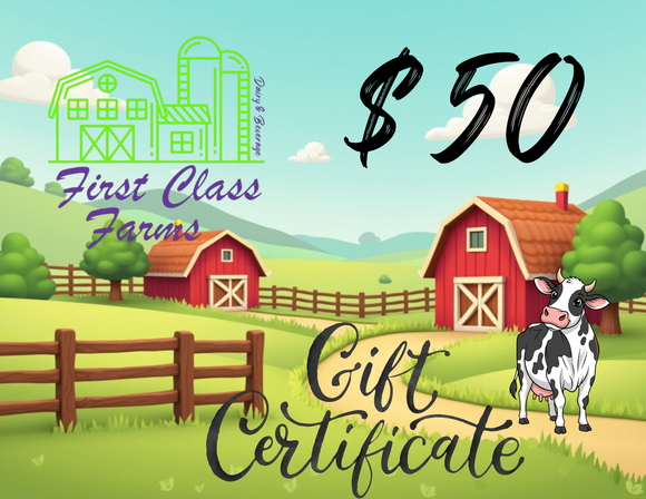First Class Farms Home Delivery Gift Card