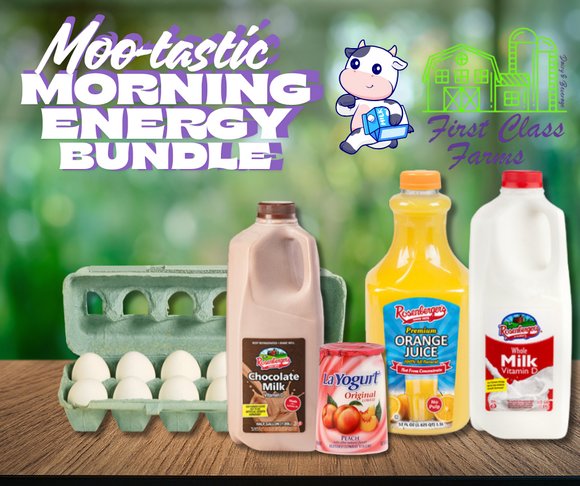 First Class Boost Mootastic Morning Energy Boost Bundle! 🐄🍊🥚🍑🍫 | First Class Farms Home ...