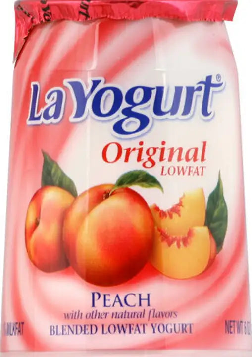 La Yogurt Lowfat Blended Yogurt, Original Peach (6 oz, 12 Pack)