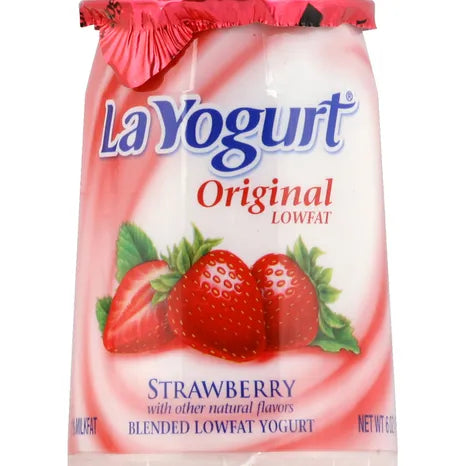 La Yogurt Lowfat Blended Yogurt, Original Strawberry (6 oz, 12 Pack)